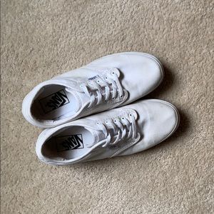 Vans white canvas sneakers